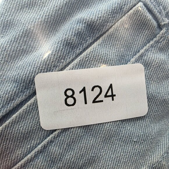 Womens Rue21 Light Wash Blue Denim Jacket W/ Pink Flames & Angel Graphic Size M - Picture 8 of 8